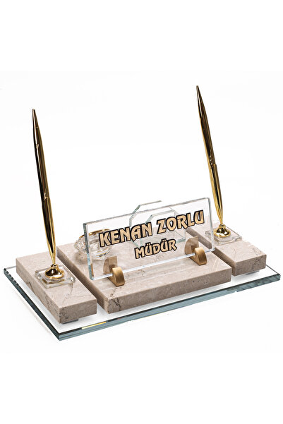 isimliksepeti Angel Mermer Ofis Masa Isimliği Büro Hediyesi Masaüstü Isimlik