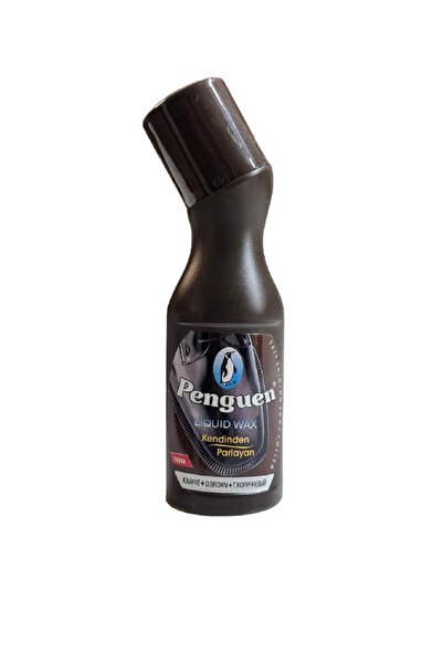 Penguen Koyu Kahve Deri Ayakkabı Boyası Marka Likit Süngerli 75 ml