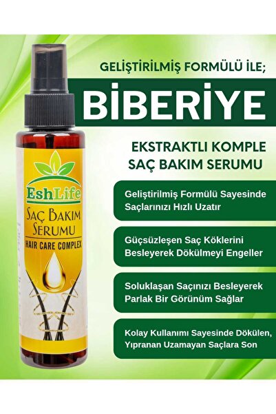 EshLife Biberiye Özlü Saç Bakım Serumu 125 ml – Dökülme Karşıtı – Hızlı Uzama...