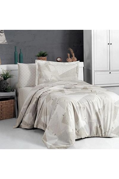 MAXSTYLE Poplin Satin Santa Single Quilt Cover Set