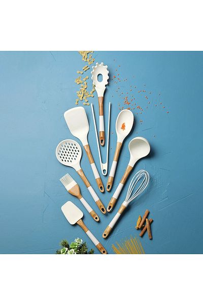 AROW 9 Piece Silicone Kitchen Serving Set
