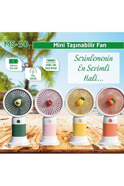 Mikro Şarjlı Mini El Fanı Ve Masa Fanı Soğutucu Pervane Taşınabilir Şarj Edilebilir