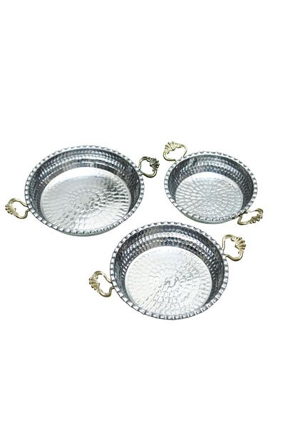 ANTEPSEPETİ Aluminum Large Size 3-Piece Pan Set