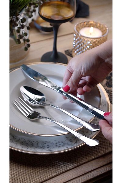 on-on Montecarlo 84 Piece Fork Spoon Knife Set 18/10