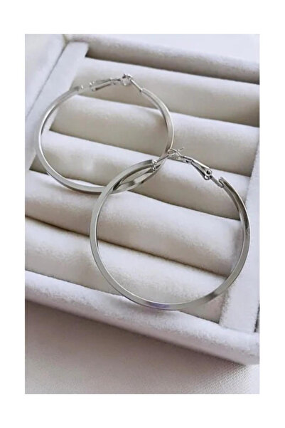 İnDerin أقراط دائرية فولاذية كبيرة الحجم