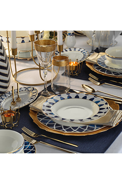 EVALIZA Poetica Yemek Takımı Arya Mavı 61 Parça