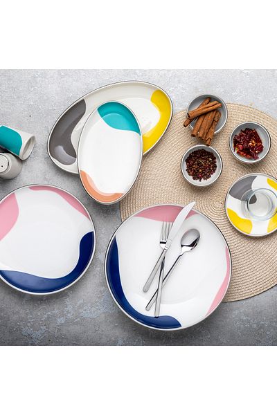 Aryıldız Colorbrush 31 Piece Breakfast Set for 6 People