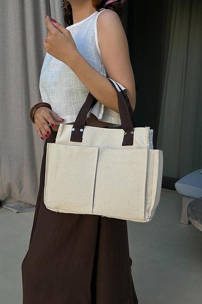 Shule Bags Servietă din pânză Milano Bitter Brown