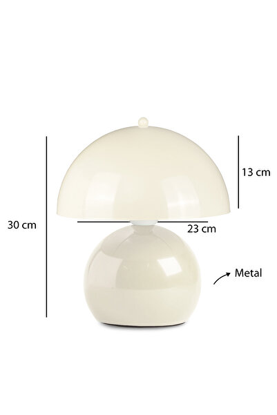 HOMİNG Cream Metal Lampshade Homing Napoli Mushroom 241936