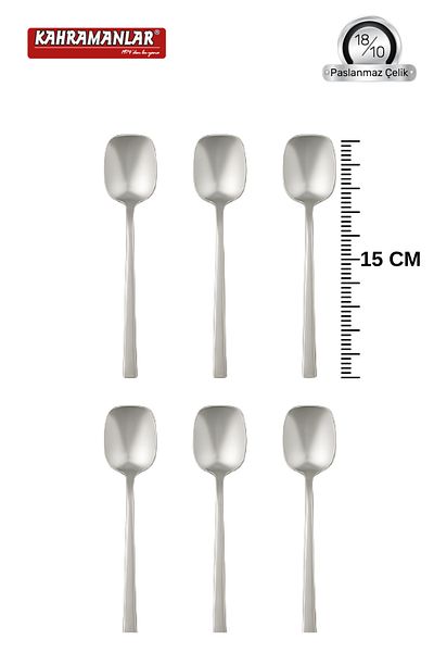 Kahramanlar Flora 6-piece stainless steel ice cream dessert spoon