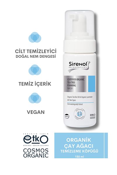 Sirenol Organic Certified Tea Tree Cleansing Foam 150 ml