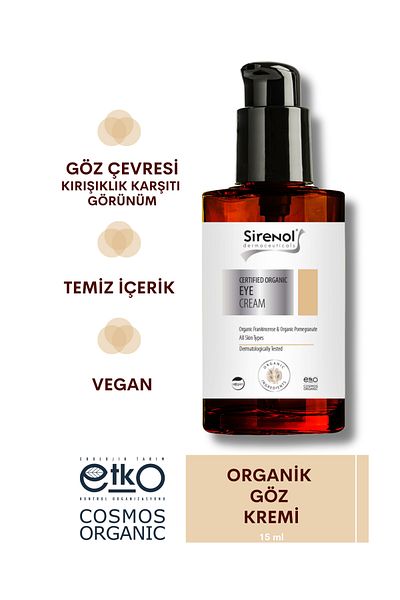 Sirenol Organic Certified Anti Aging Eye Cream 15 ml