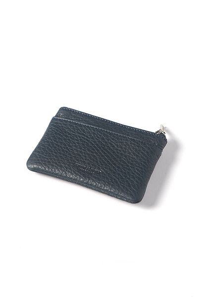Cangurione Γνήσιο δέρμα Navy Blue - Πορτοφόλι με μικρή κάρτα με κουμπωτό κλείσιμο, φερμουάρ για κέρματα και κλειδί