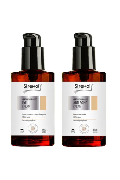 Sirenol Organic Eye Cream and Anti Aging Set 15 ml / 50 ml