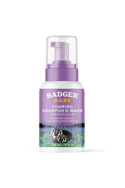 Badger Organic Baby Night Foam Shampoo (Hair and Body)