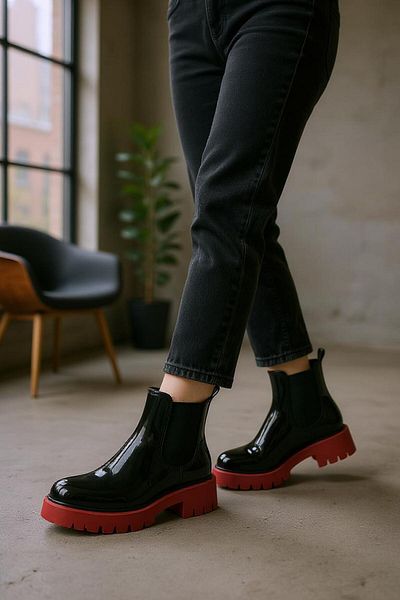 Afşin Waterproof Red Women's Boots Extra Water Resistant