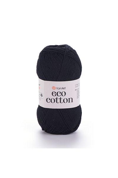 Yarnart Eco Cotton - Νήμα Πλεκτομηχανής Χειρός Μαύρο-761