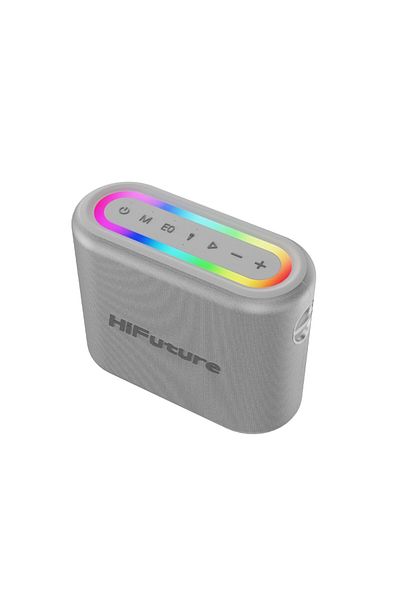 HiFuture Vocalist 200 Bluetooth 5.0 100W RGB Mikrofonlu Taşınabilir Karaoke Sistemi Kablosuz Hoparlör Gümüş