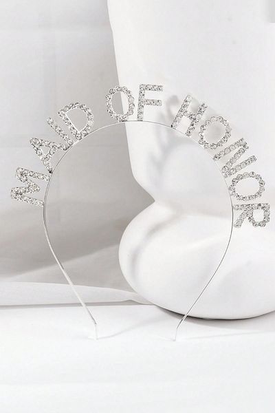 New Obsessions Κορώνα για πάρτι Maid Of Honor Κεφαλή παράνυμφος με κρυστάλλινη πέτρα