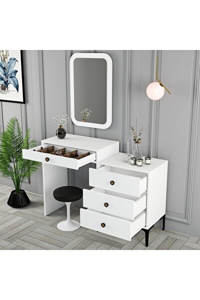 Variant Mobilya Variant Lizbon Makyaj Masalı Aynalı Şifonyer - Beyaz