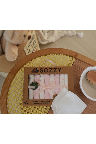 Sozzy 7 Soft Girl Model - Organic Cotton Mouth Wipes Combed Cotton, Pink