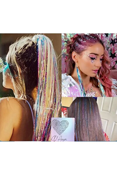 Darya Dd285 Sparkly Glitter Tinsel Hair Extension Red