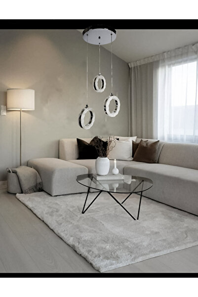 Fer Avize Işıl Krom Modern Avize Salon Mutfak Oturma Odası Antre Tekli 3lü Sarkıt Sıralı