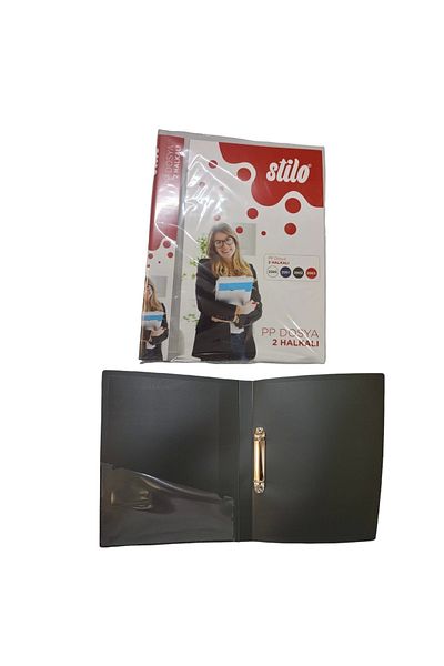 Stilo Black Stilo 2 Ring PP File - 2 Pieces
