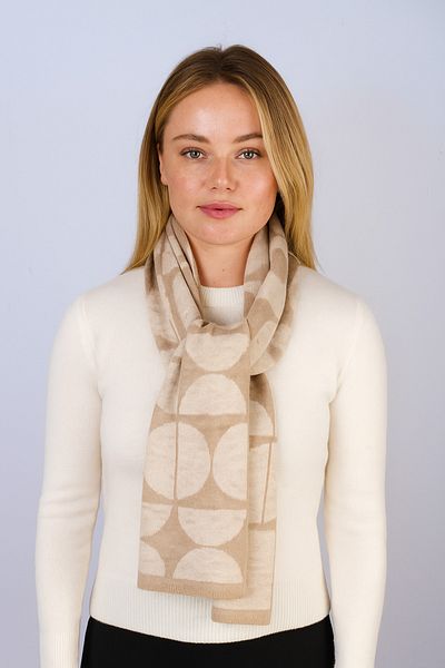 Sebir Moda Circle Patterned Knitwear Scarf
