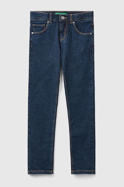 United Colors of Benetton Kız Çocuk Koyu Mavi Stretch Denim Pantolon