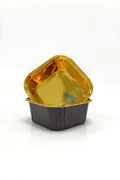 Dolphin Set of 25 Black-Gold Square Muffin Cakes