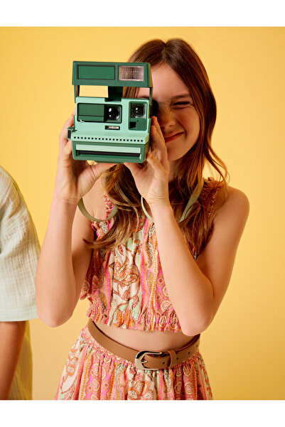 Koton Bluză crop din bumbac, cu guler pătrat, fără mâneci