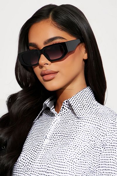 MACERATİ Vintage Unisex Black Sunglasses