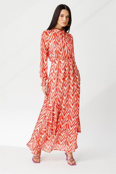Esswaap Orange Printed Patterned Dress