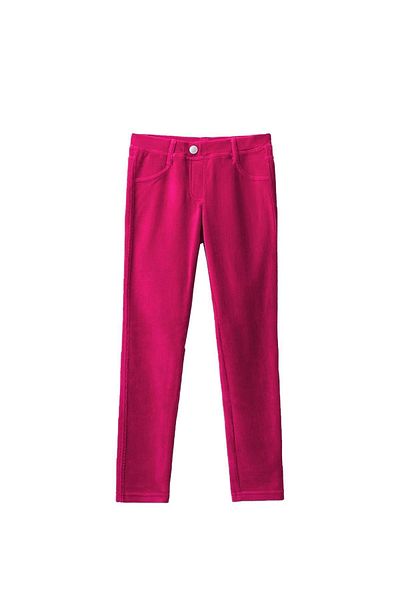 United Colors of Benetton Girl's Fuchsia Velvet Jegging