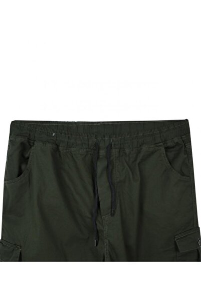 marufshop Men's Plus Size Stretch Fabric Jogger Pants with Rubber Legs and Pack of Cargo Pocket Green