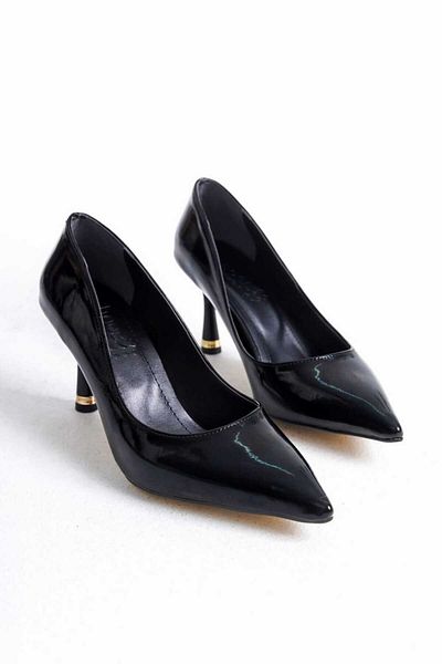v.s.h velvet Women's Stiletto Patent Leather Closed Back Stylish Women's Stiletto