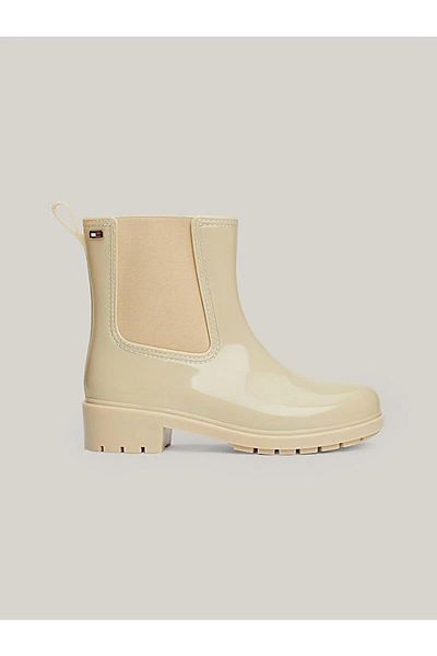 Tommy Hilfiger Women's Winter Beige Boots - Waterproof, Elastic Anti-Slip Sole FW0FW08213-AEX