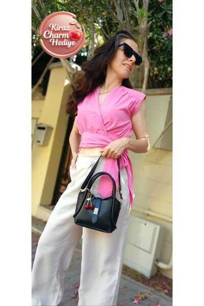 ÇANTA Piyaa Black : Zarafetinize Kiraz Dokunuşu - Kiraz Charm Hediyeli ♥