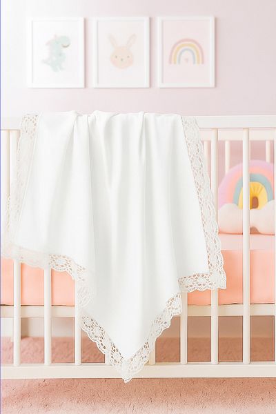 Sitilin Double Layer Lace Luxury Blanket for Baby Boy Girl - STL6699