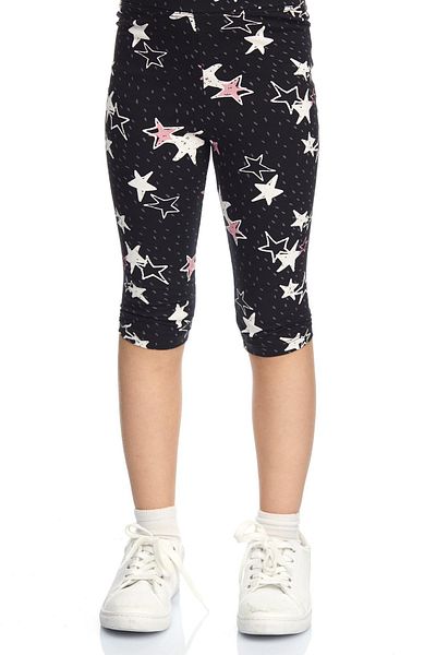 LOVETTI Crayon Stars Girl Patterned Knee-Length Leggings Capri