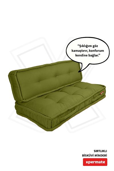 XPERMATE وسادة أرضية البسكويت على شكل قرص العسل وسادة علوية للبليت ووسادة للحديقة مقاس 60 × 120 × 14 سم باللون الأخضر