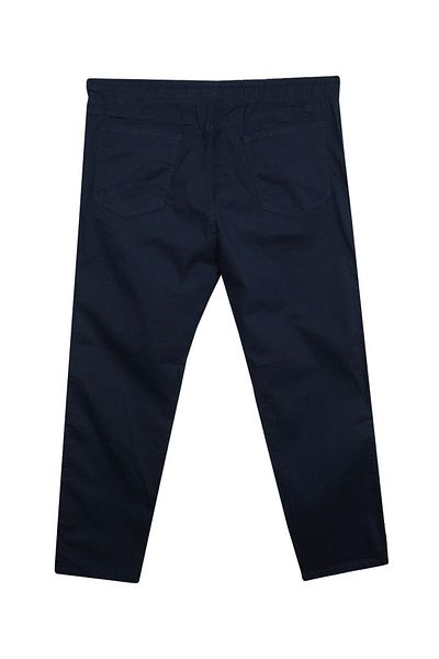 marufshop Trousers with Long Legs for Men, Suitable for Large Sizes 118 Kilos-156 Kilos, Lace-Up Gabardine Trousers, Navy Blue