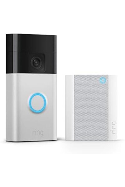 Ring جرس باب فيديو يعمل بالبطارية (إصدار 2024) + جرس Ring Chime الجديد كليًا