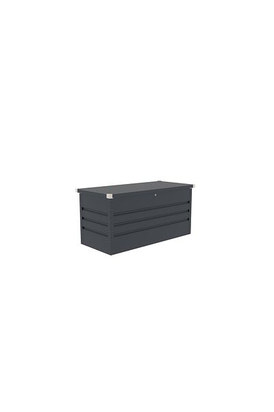 KlugMeister Metal garden storage box, KLUGMEISTER Max B, dimensions 132x61x62 cm, color Gray