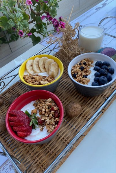 Saba's Granola 3'lü Paket ( Yaban Mersini / Muz-Ceviz / Çilek Chia )