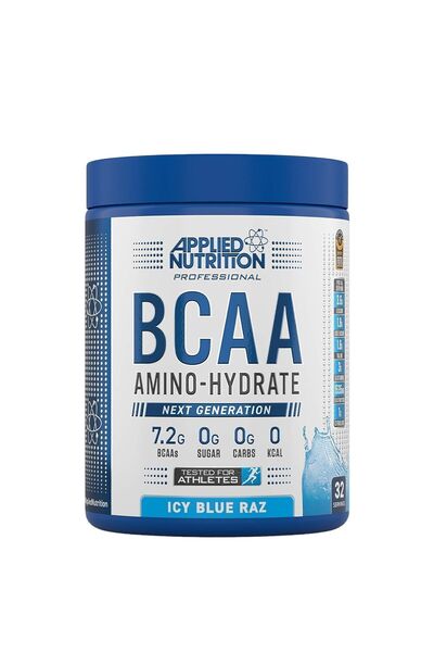 applied nutrition Bcaa Powder Amino Hydrate, Icy Blue Raz, 450 G, 32 Serving, Intra Workout & Recovery Energy Drink