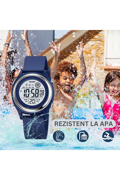 AZ PRODUCTS Ceas Digital Copii, Rezistent La Apă, Cu Alarmă, Cronometru Și Calendar – Perfect Pentru Aventuri