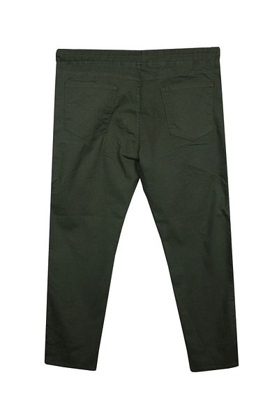 marufshop Men's Large Size 118 Kilogram - 156 Kilogram Suitable for Pipe Leg Lace-Up Gabardine Trousers Khaki