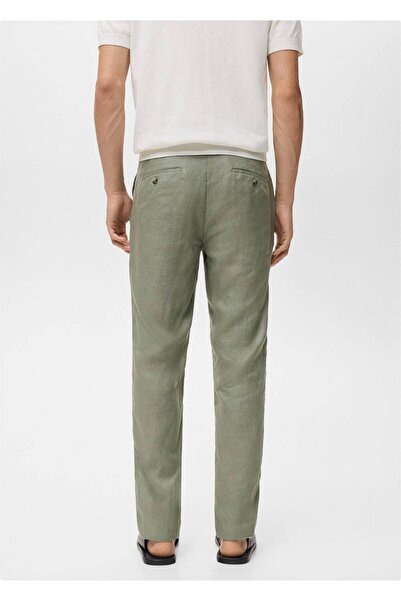 MANGO Man Slim fit %100 keten pantolon